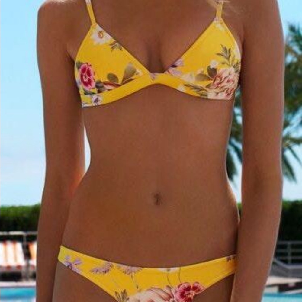 Triangl yellow bikini. Top size XS. Bottom M.